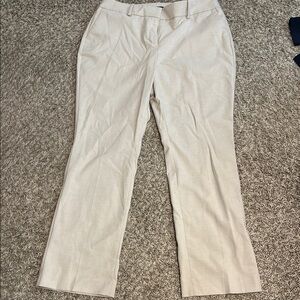 Cream Tailored Pants